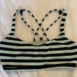 Lululemon Free to Be Sports Bra- Mint Stripe sz 8